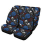 Spooky death car tool, floral skull cover cushion accessories for Cars, biker skull car headrest covers, motorcycle skull car shifter gear c