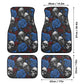 Spooky death car tool, floral skull cover cushion accessories for Cars, biker skull car headrest covers, motorcycle skull car shifter gear c