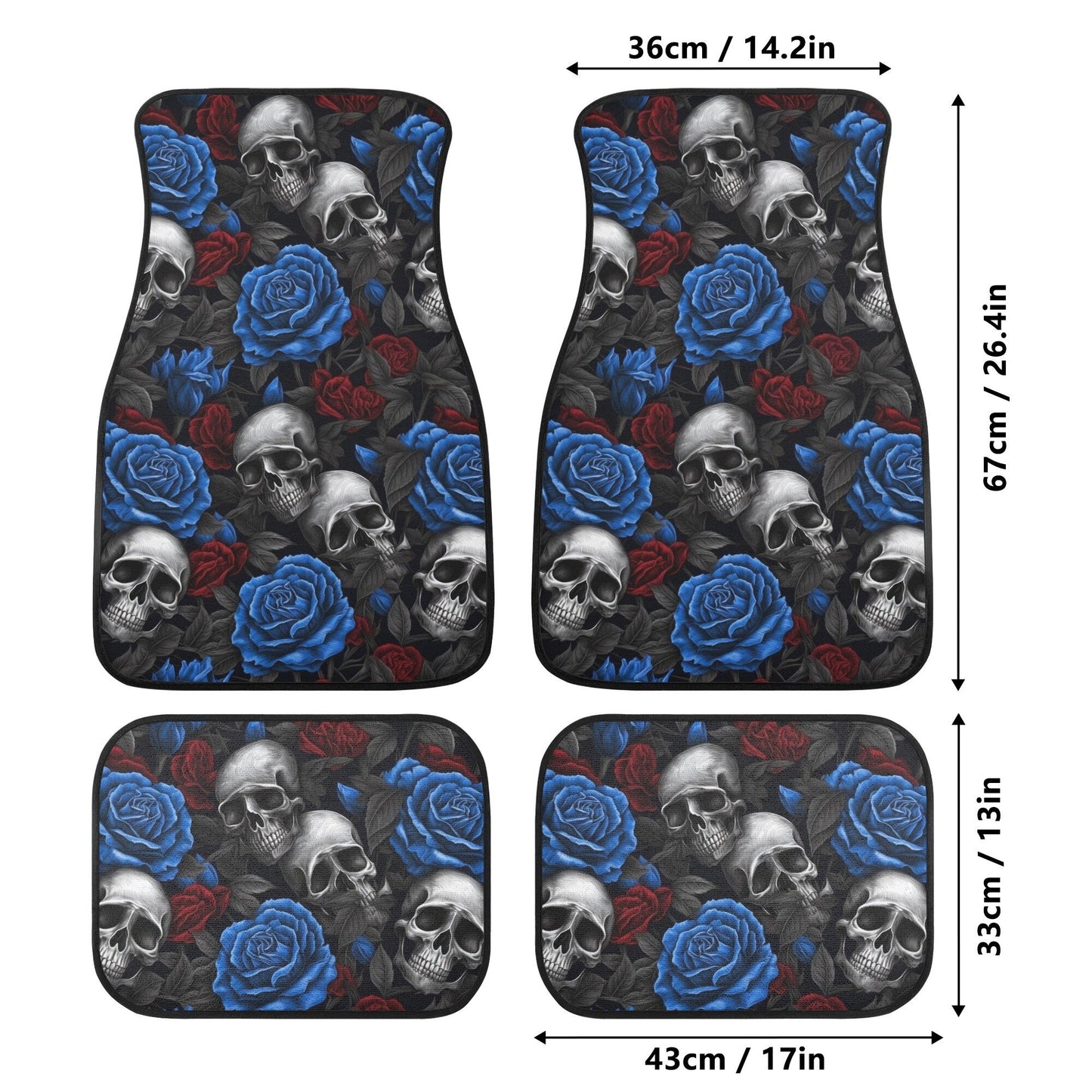 Spooky death car tool, floral skull cover cushion accessories for Cars, biker skull car headrest covers, motorcycle skull car shifter gear c