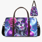 Sugar Skulls Girl Travel Bag, Duffel Bag, Day of the dead Duffle Bag, Candy skull Shoulder Bag, Dia de los muertos Carry On Bag, candy skull