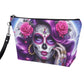Candy skull girl crossbody bag, sugar skull girl cosmetic wallet, mexico handbag, skull messenger bag, candy sugar skull purse wallet sets