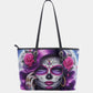 Candy skull girl crossbody bag, sugar skull girl cosmetic wallet, mexico handbag, skull messenger bag, candy sugar skull purse wallet sets
