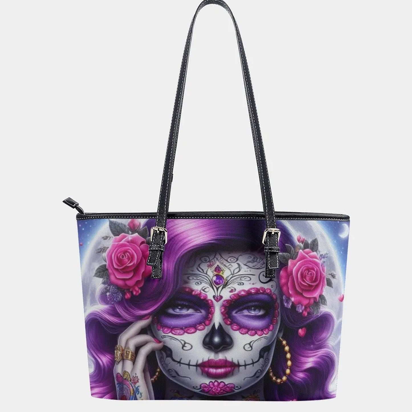Candy skull girl crossbody bag, sugar skull girl cosmetic wallet, mexico handbag, skull messenger bag, candy sugar skull purse wallet sets
