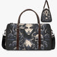 Skull duffel bag, goth duffel bag, flower skull monogrammed bag, death skull Overnight Bag, motorcycle skull travel bag, reaper skull duffel