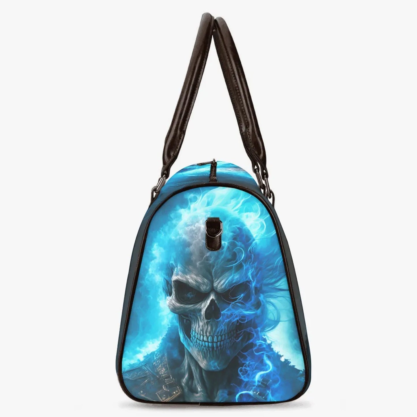 Flaming skull Vacation Holidays Travel Bag, flower skull Vacation Holidays Travel Bag, evil Hospital Bag, Spooky Halloween handbag, biker sk