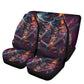 Evil rug for car, horror car seat cover full set, evil seat cover for vehicles, hooded skull car protector, flame skull car tool, flower sku