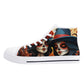 Mexican skull causual sneakers, dia de los muertos skull women shoes, sugar skull girl high top shoes, floral skull men shoes, dia de los mu