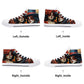 Mexican skull causual sneakers, dia de los muertos skull women shoes, sugar skull girl high top shoes, floral skull men shoes, dia de los mu
