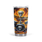 Grim reaper tumbler cup mug, skeleton mug, hooded skull travel mug, gothic skull tumbler, rose skull tumbler cup mug, floral skull mug, flam