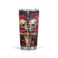 Death skull beer mug, floral skull beer mug, evil face tumbler, christmas skull travel mug, hooded skull cup, goth freezer Mug, grim reaper