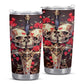 Death skull beer mug, floral skull beer mug, evil face tumbler, christmas skull travel mug, hooded skull cup, goth freezer Mug, grim reaper