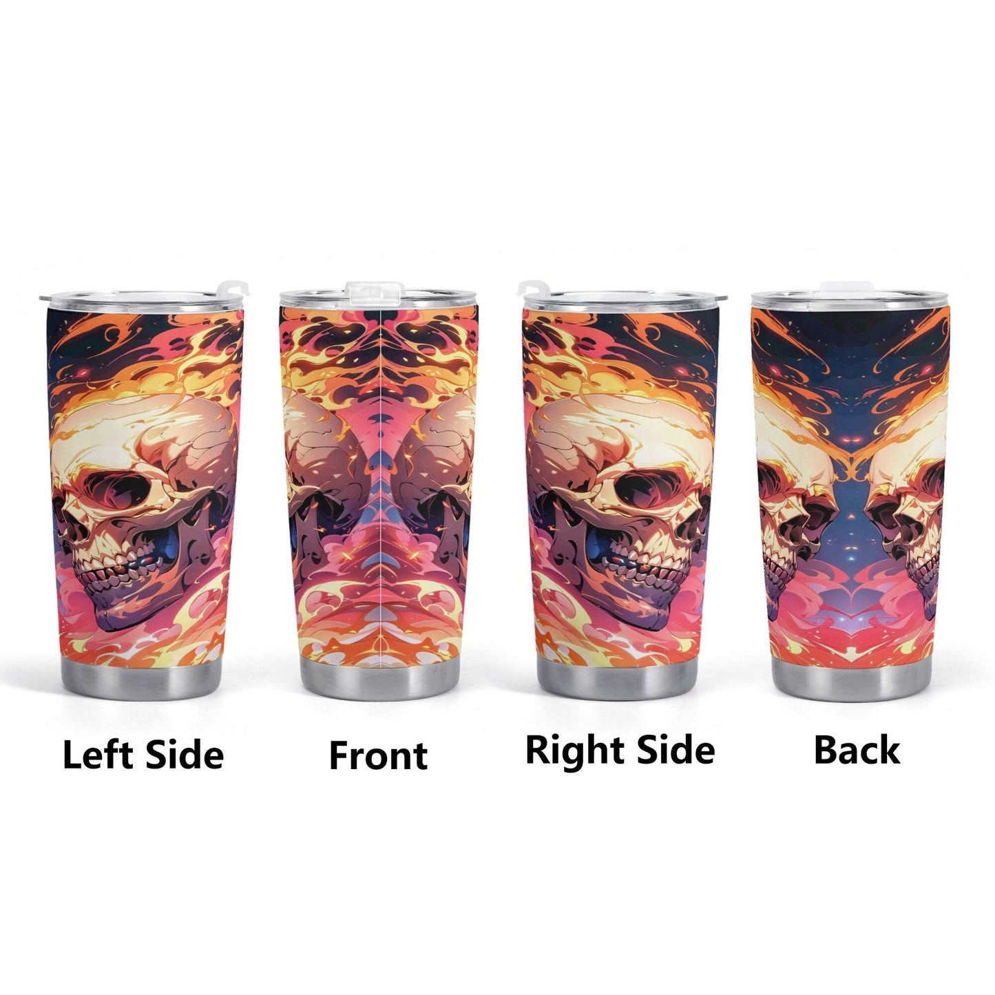 Skull beer mug, hooded skull tumblr, skull travel mug, creepy freezer Mug, motorcycle skull mug, evil face freezer Mug, reaper skull coffee