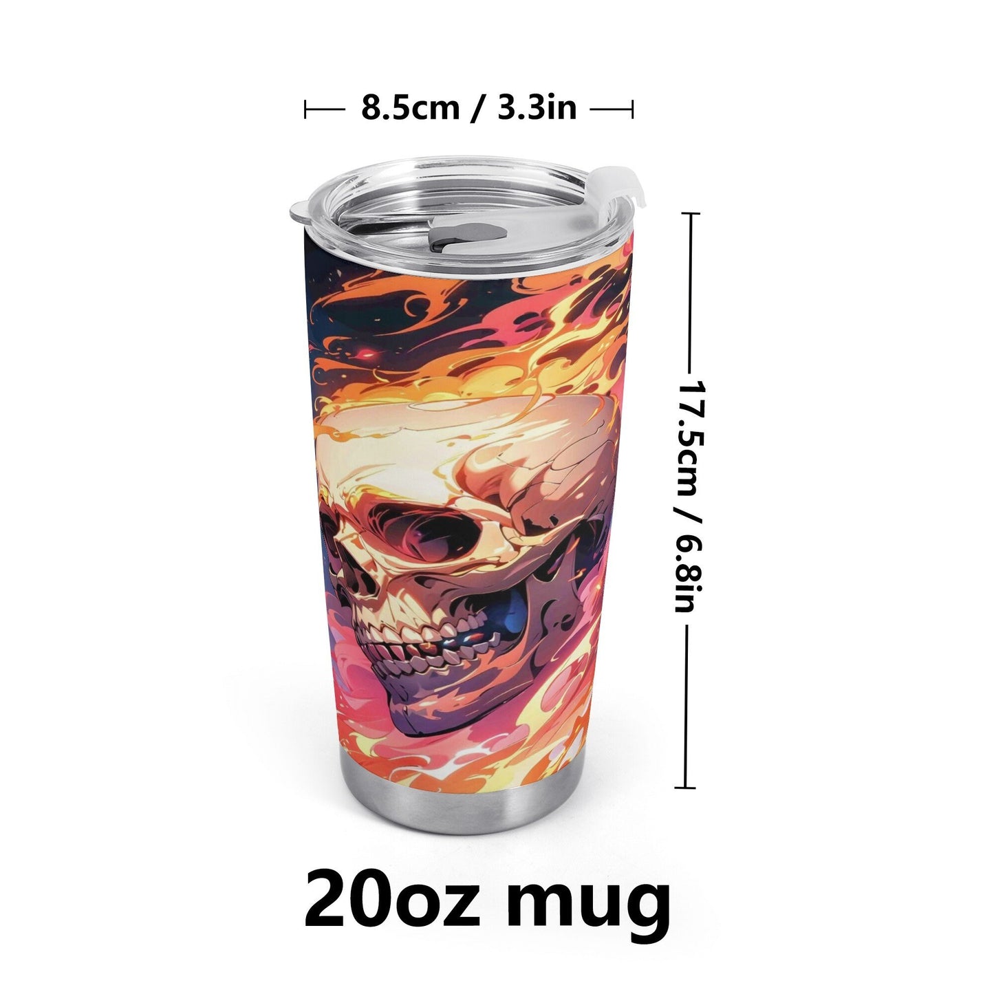 Skull beer mug, hooded skull tumblr, skull travel mug, creepy freezer Mug, motorcycle skull mug, evil face freezer Mug, reaper skull coffee