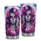 Day of the dead tumbler, sugar skull cup mug tumbler, Dia de los muertos  skull tumbler mug cup, candy skull skeleton gothic mug cup tumbler