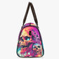 Skull with scythes duffel bag, grim reaper large travel bag, punisher skull Overnight Bag, goth travel bag, punisher skull monogrammed bag,