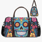 Sugar skull girl Carry on Weekender Overnight Bag, dia de los muertos skull weekender bags, sugar skull weekender bags, sugar skull Hospital