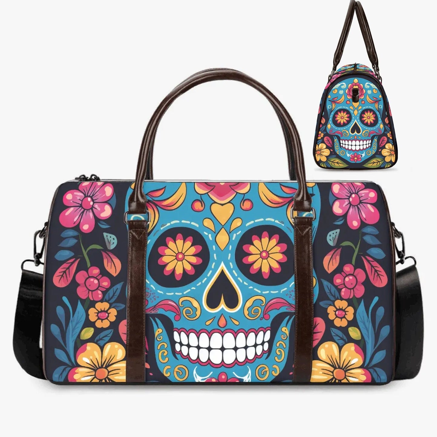 Sugar skull girl Carry on Weekender Overnight Bag, dia de los muertos skull weekender bags, sugar skull weekender bags, sugar skull Hospital