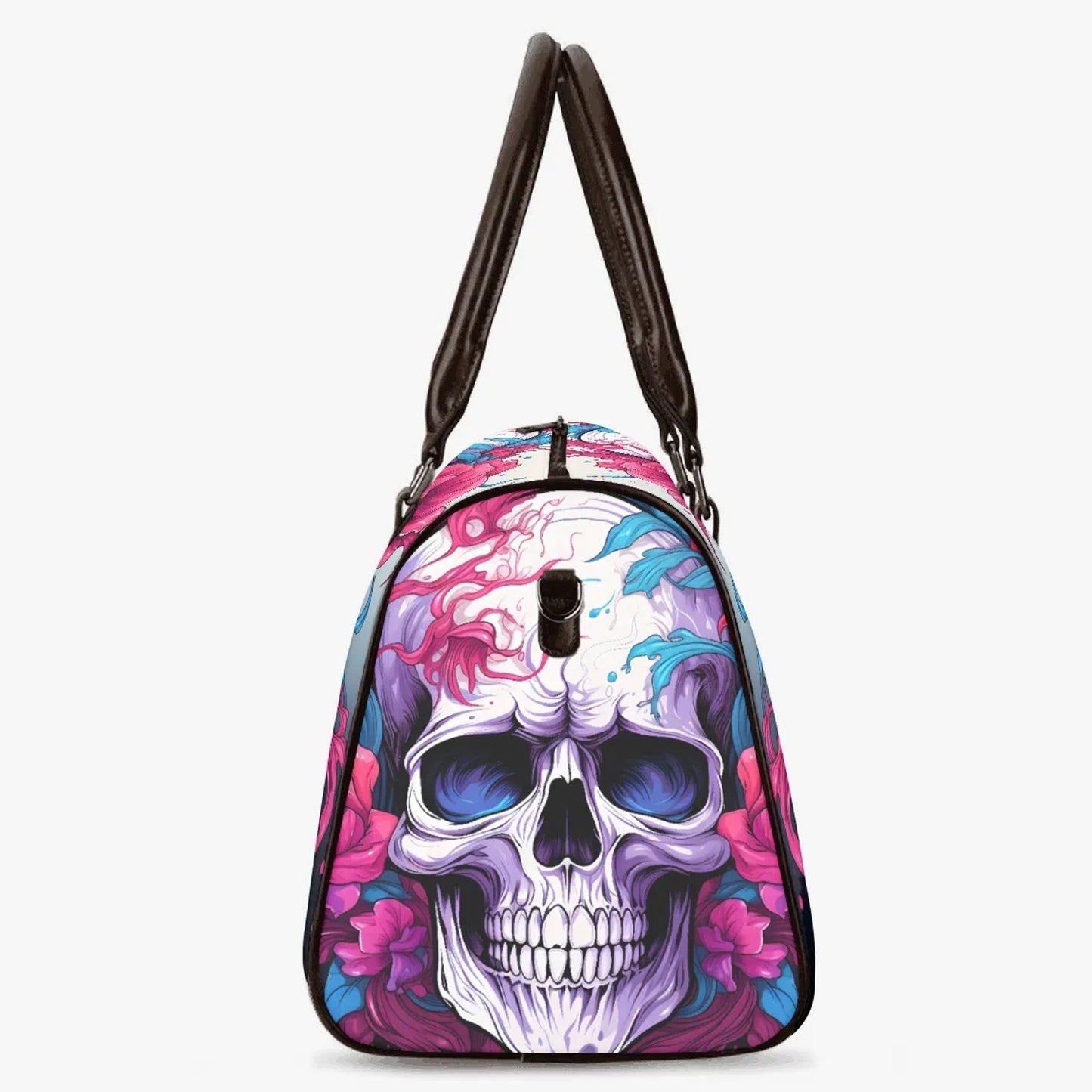 Spooky Halloween travel bag, halloween Overnight Bag, punisher skull duffel bag, rose skull Vacation Holidays Travel Bag, evil face Vacation
