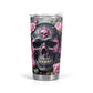 Motorcycle skull coffee mug, skull coffee mug, devil ghost travel mug, punisher skull coffee mug, spooky death cup, spooky death mug, hooded