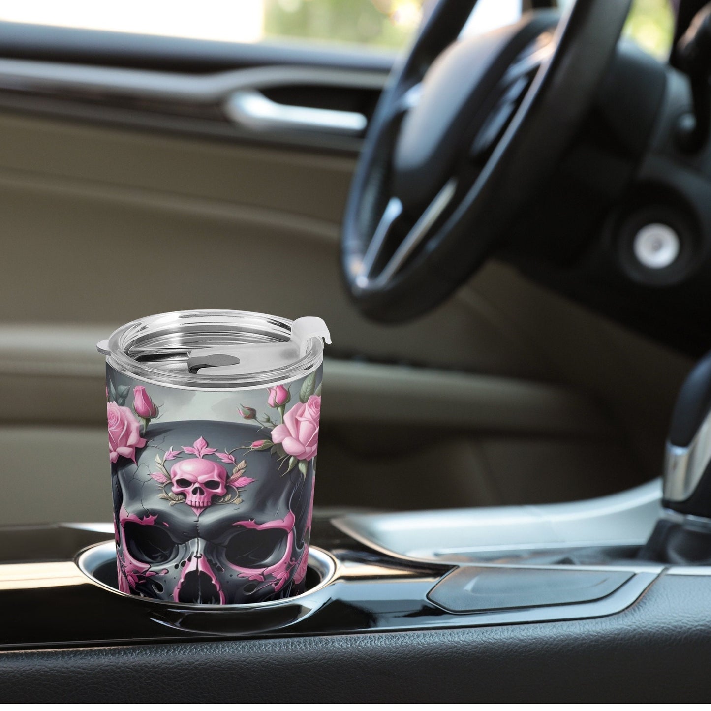Motorcycle skull coffee mug, skull coffee mug, devil ghost travel mug, punisher skull coffee mug, spooky death cup, spooky death mug, hooded