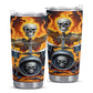 Grim reaper tumbler cup mug, skeleton mug, hooded skull travel mug, gothic skull tumbler, rose skull tumbler cup mug, floral skull mug, flam