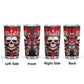 Rose skull jumbo Mug, biker skull tumbler, skull coffee mug, horror tumbler, spooky death tumbler, skull travel mug, reaper skull coffee mug