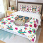 4pcs candy skull bedding duvet cover set, dia de los muertos skull bedding set, Mexican calaveras floral skull duvet cover pillow covers