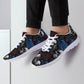 Rose skull canvas shoes, hooded skull custom sneakers, motorcycle skull custom sneakers  evil face men sneakers spooky death Slip on shoes