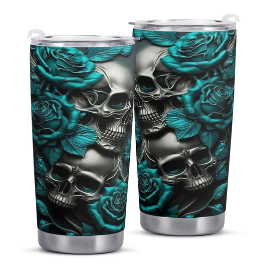 Devil ghost mug, gothic skull mug, skull with scythes tumbler, gothic skull coffee mug, skeleton tumblr, spooky death jumbo Mug, gothic skul