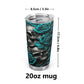 Devil ghost mug, gothic skull mug, skull with scythes tumbler, gothic skull coffee mug, skeleton tumblr, spooky death jumbo Mug, gothic skul