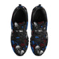 Rose skull canvas shoes, hooded skull custom sneakers, motorcycle skull custom sneakers  evil face men sneakers spooky death Slip on shoes