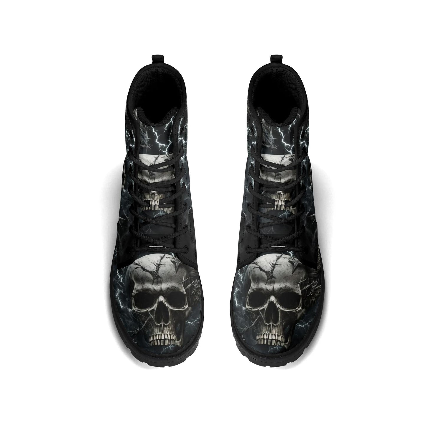 Hooded skull Chelsea boots devil ghost Thigh-high boots, biker skull waterproof boot, death with scythes waterproof shoes hooded skull boots