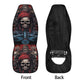 Spooky Halloween car cushion covers, flower skull car headrest covers, biker skull seat cover for vehicles, devil ghost truck seat covers