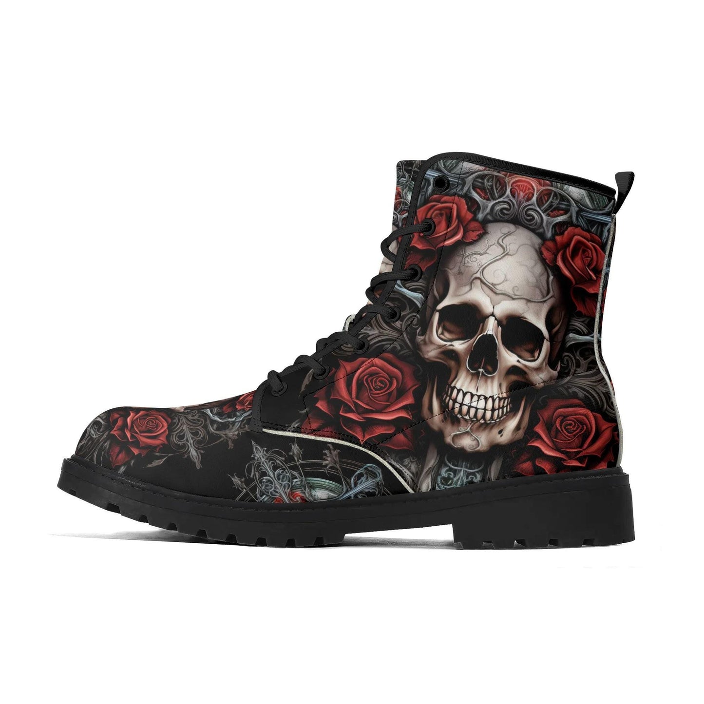 Devil ghost Jodhpur boots, grim reaper Steel toe boots, hooded skull Rain boots, flame skull Punk boots, hooded skull Jodhpur boots, hooded