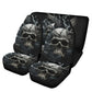 Floral skull seat cover for truck, spooky death front back seat covers flower skull car seat accessory, motorcycle skull car seat accessory