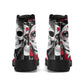 Floral sugar skull men women boots, mexican skull men women boots sugar skull fashion leather boots sugar skull men women shoes floral boots