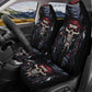 Gothic Halloween car cushion covers, skeleton skull car headrest covers, biker skull seat cover for vehicles, devil ghost truck seat covers