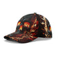 Gothic skull baseball cap, floral skull adjustable hat, biker skull hat for men, skull beanie, goth beanie, halloween skeleton flame skull