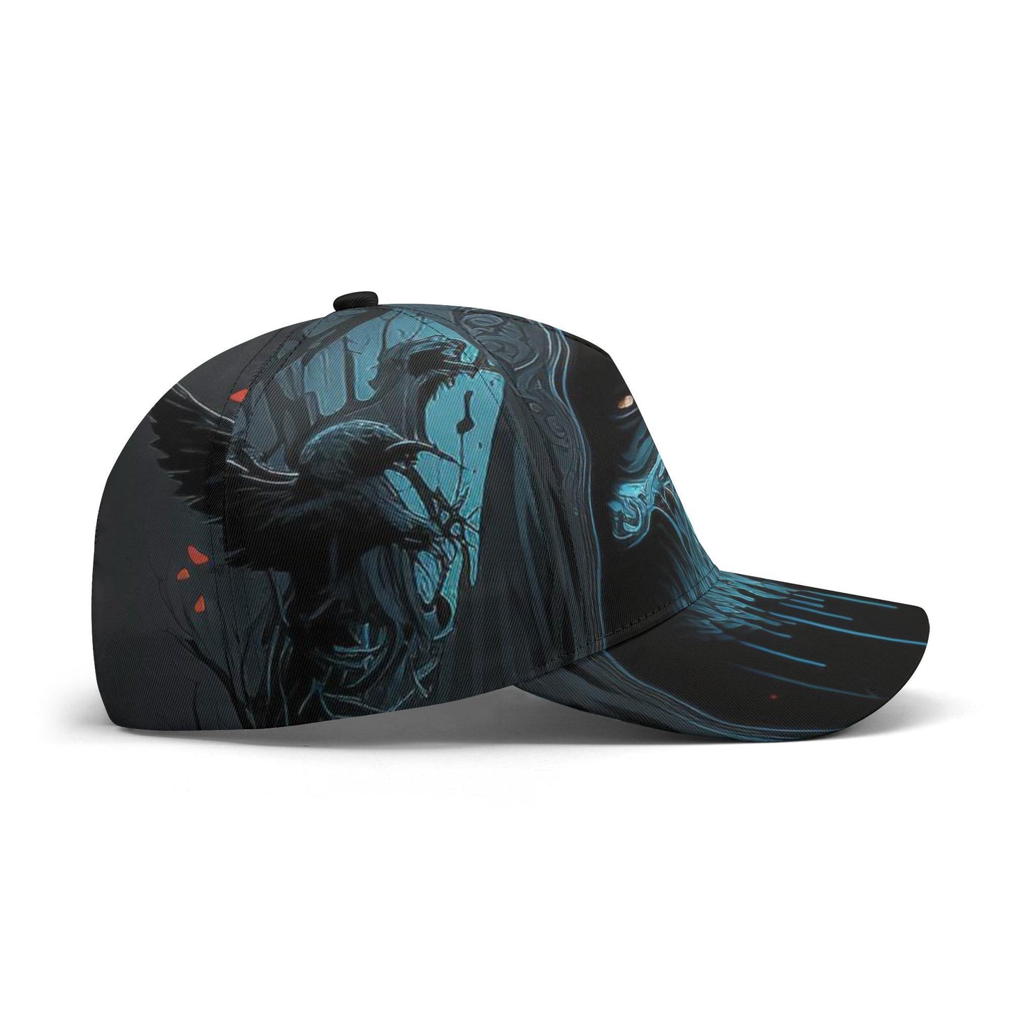 Grim reaper skull baseball cap, floral skull adjustable hat biker skull hat for men, halloween beanie, goth beanie, halloween skeleton skull