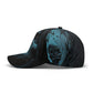 Grim reaper skull baseball cap, floral skull adjustable hat biker skull hat for men, halloween beanie, goth beanie, halloween skeleton skull