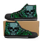 Gothic skull women sneakers rose skull men sneakers, skeleton shoes goth causual shoes, skull shoes for her christmas skull canvas sneakers