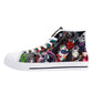 Sugar skull shoes, day of the dead hight top sneakers, dia de los muertos skull sneakers gift, day of the dead high top shoes