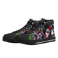 Sugar skull shoes, day of the dead hight top sneakers, dia de los muertos skull sneakers gift, day of the dead high top shoes
