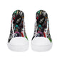 Sugar skull shoes, day of the dead hight top sneakers, dia de los muertos skull sneakers gift, day of the dead high top shoes