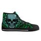 Gothic skull women sneakers rose skull men sneakers, skeleton shoes goth causual shoes, skull shoes for her christmas skull canvas sneakers