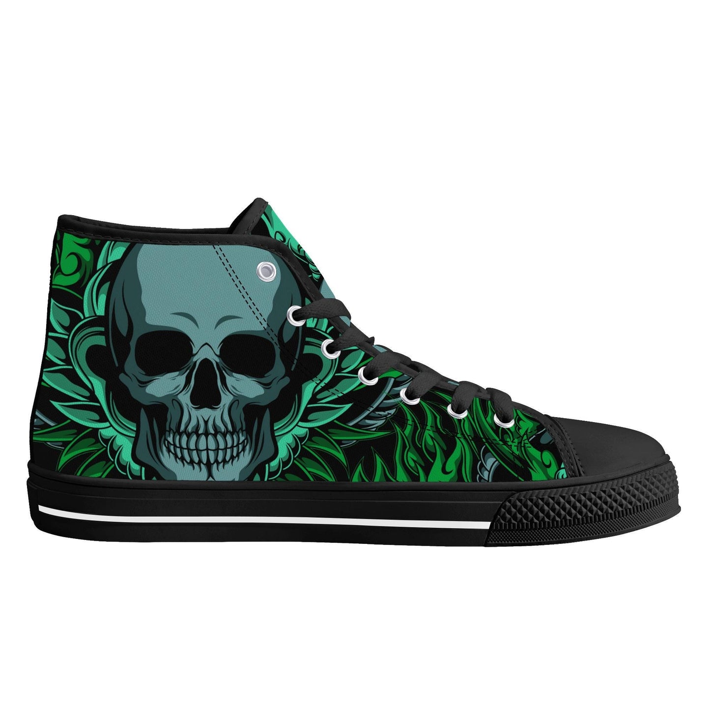 Gothic skull women sneakers rose skull men sneakers, skeleton shoes goth causual shoes, skull shoes for her christmas skull canvas sneakers