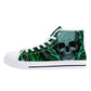 Gothic skull women sneakers rose skull men sneakers, skeleton shoes goth causual shoes, skull shoes for her christmas skull canvas sneakers