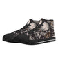 Gothic skull men women sneakers rose skull sneakers, horror shoes goth causual shoes, skull shoes for her christmas skull canvas sneakers