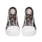Gothic skull men women sneakers rose skull sneakers, horror shoes goth causual shoes, skull shoes for her christmas skull canvas sneakers