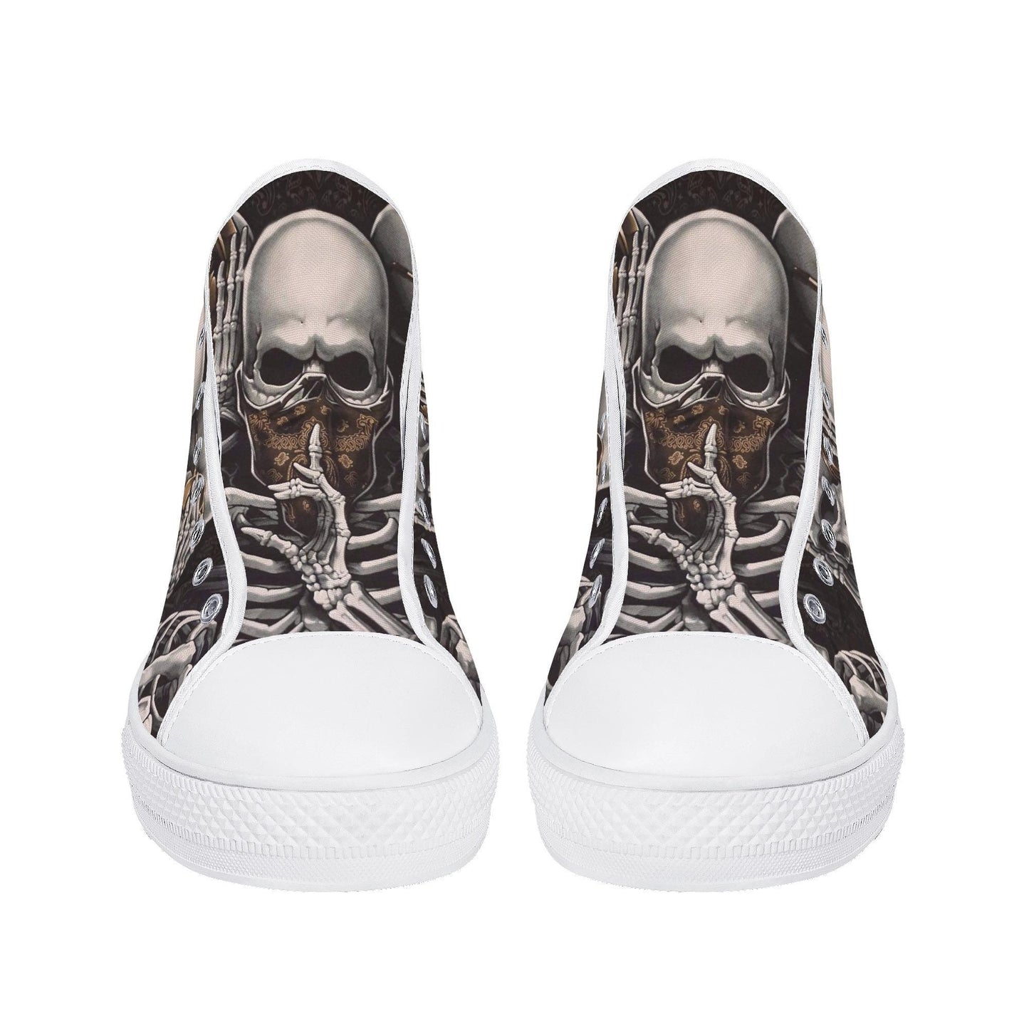 Gothic skull men women sneakers rose skull sneakers, horror shoes goth causual shoes, skull shoes for her christmas skull canvas sneakers